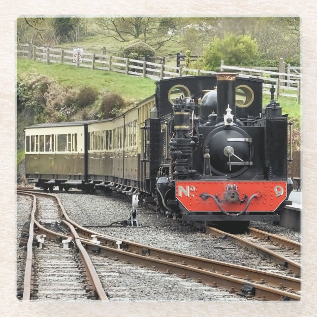 POSAVASOS DE VIDRIO TRENES DE VAPOR (Anverso)