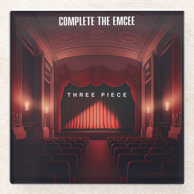 Posavasos De Vidrio Tres galvones de papel (Anverso)