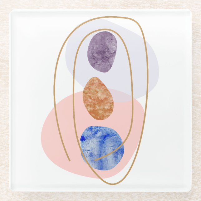 Posavasos De Vidrio Tres piedras (Anverso)