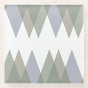 Posavasos De Vidrio Triángulos de Khaki