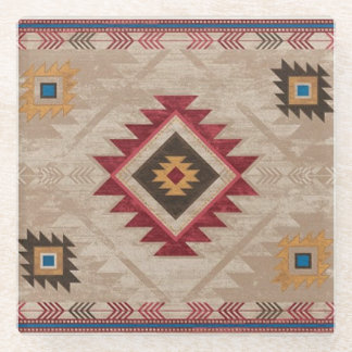 Posavasos De Vidrio Tribal del Sudoeste de Estados Unidos Nativo