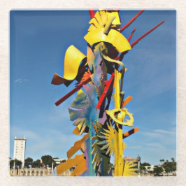 Posavasos De Vidrio Tributo al voluntariado Glass Coaster