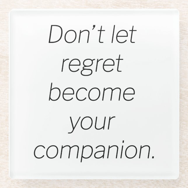 Posavasos De Vidrio Triste de vidrio de arrepentimiento (Anverso)