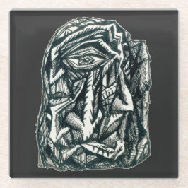 Posavasos De Vidrio Triumvirato, dibujo de tinta