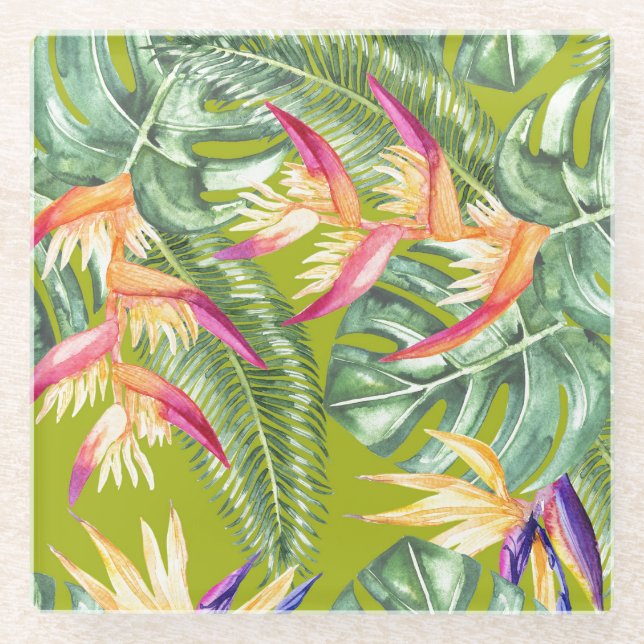 Posavasos De Vidrio Tropical (Anverso)