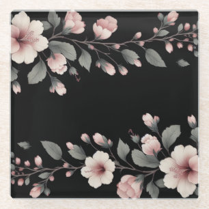 Posavasos De Vidrio Tropical de medianoche