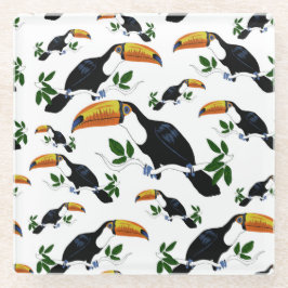 Posavasos De Vidrio Tropical Toucans - Playful Jungle
