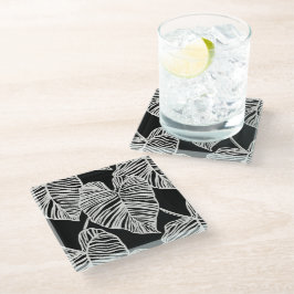 Posavasos de vidrio tropicales