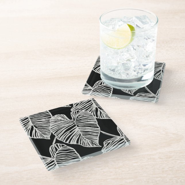 Posavasos de vidrio tropicales (Angular)
