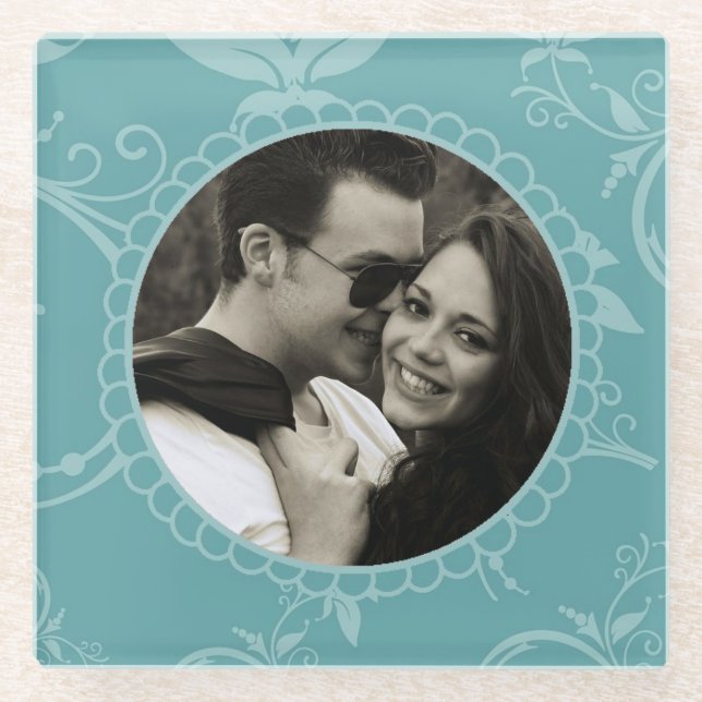 Posavasos De Vidrio Trullo floral (Anverso)