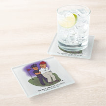 Trump Felonies Glass Coaster