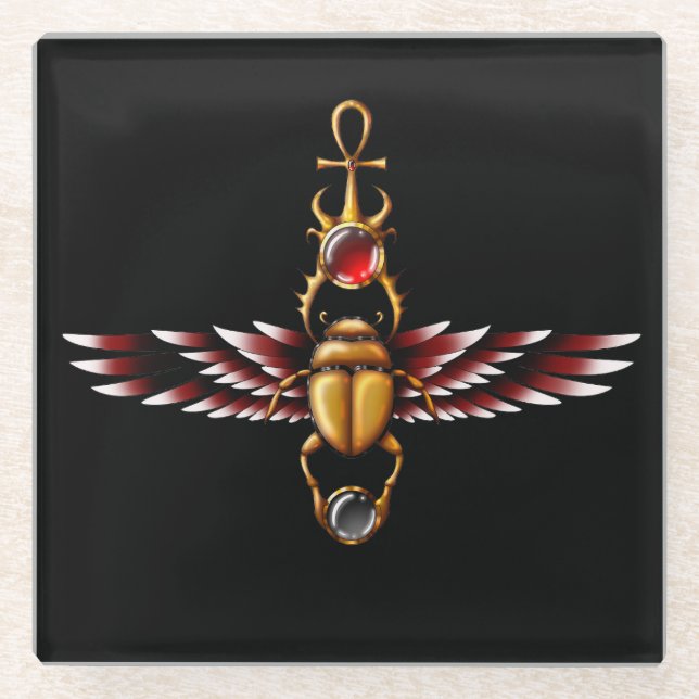 Posavasos De Vidrio TSDS: Gráfico de escudos de Seth (Anverso)