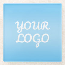 Tu logotipo y ombre simple moderno | Azul claro