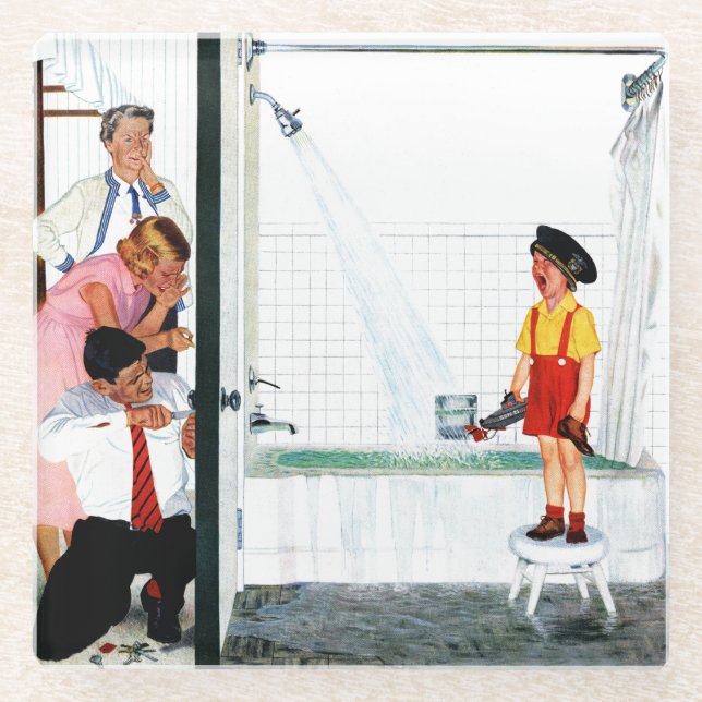 Posavasos De Vidrio Tub desbordante (Anverso)