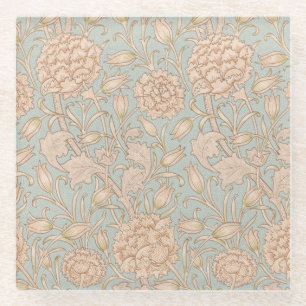 Posavasos De Vidrio Tulipán Silvestre Floral Diseño de William Morris