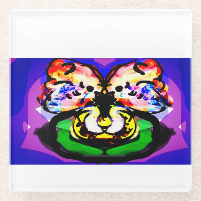 Posavasos De Vidrio Two Doves  spring  (Anverso)