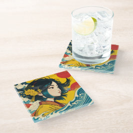 Posavasos De Vidrio Un Chica vietnamita en pleno auge