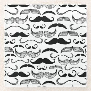 Posavasos De Vidrio Un club de los caballeros. Modelo 2 del bigote