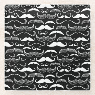 Posavasos De Vidrio Un club de los caballeros. Modelo del bigote