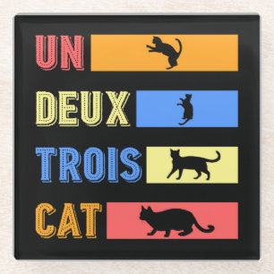 Posavasos De Vidrio Un Deux Trois Cat
