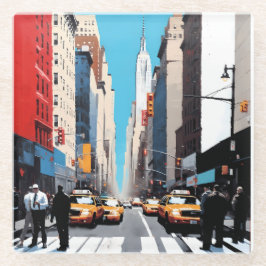 Posavasos De Vidrio Un Día En La Ciudad