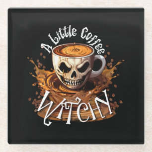 Posavasos De Vidrio Un Poco Brujo de Café