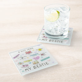 Posavasos De Vidrio Un regalo de mi Bestie