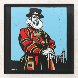 Posavasos De Vidrio Un yeoman Warder o Beefeater