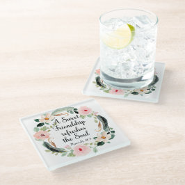 Posavasos De Vidrio Una amistad dulce refresca el alma