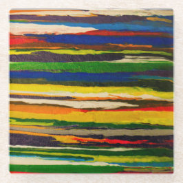 Posavasos De Vidrio Una escoria artística abstracta y llamativa