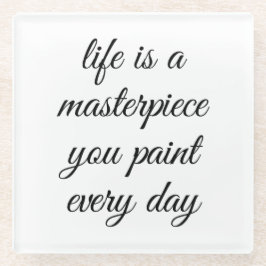 Posavasos De Vidrio Una escoria de vidrio de obra maestra