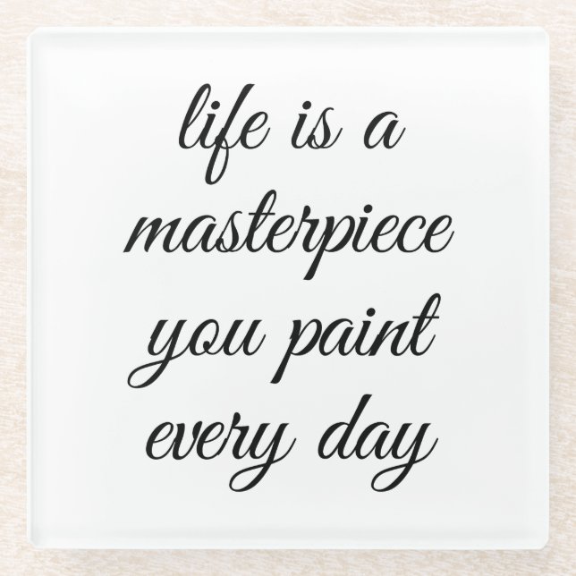 Posavasos De Vidrio Una escoria de vidrio de obra maestra (Anverso)