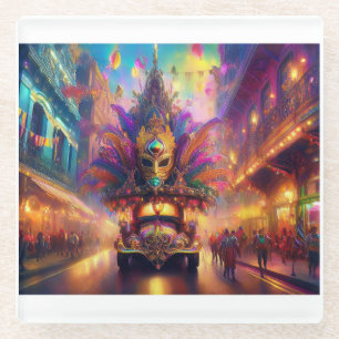 Posavasos De Vidrio Una Fantasía En El Desfile Del Mardi Gras