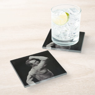 Posavasos De Vidrio Una nueva pose de los hombres fuertes Eugen Sandow