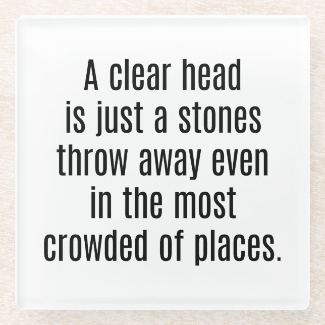 Posavasos De Vidrio Una Pascua De Vidrio De Cabeza Clara (Anverso)