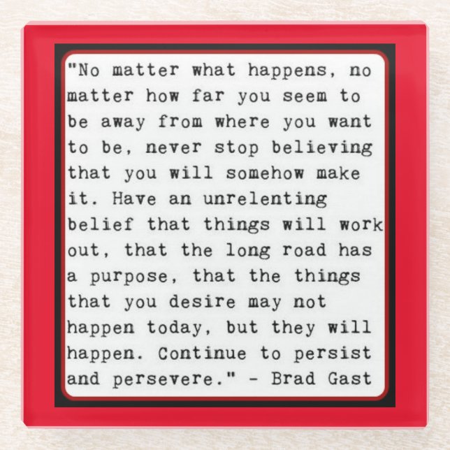 Posavasos De Vidrio Una pequeña inspiración (Anverso)