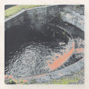 Posavasos De Vidrio Una piscina Naranja en Welshpool