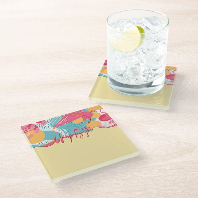 Posavasos De Vidrio Unapologetic Bold Feminine Statement (Angular)