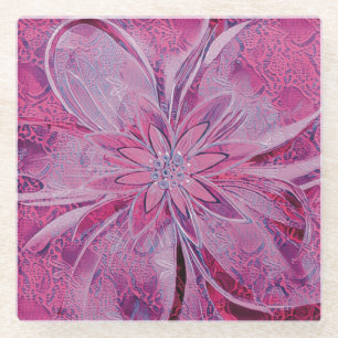 Posavasos De Vidrio Único como flor