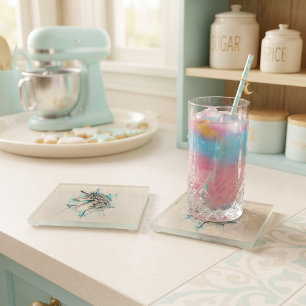 Posavasos De Vidrio Unicornio