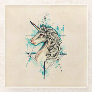 Posavasos De Vidrio Unicornio