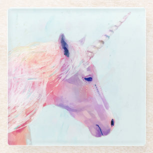 Posavasos De Vidrio Unicornio místico