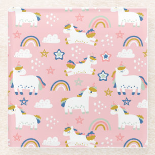 Posavasos De Vidrio Unicornios
