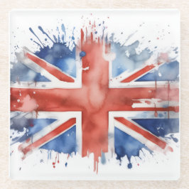 Posavasos De Vidrio union jack glass coaster