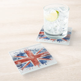Posavasos De Vidrio union jack glass coaster