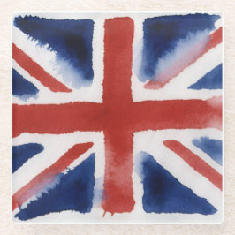 Posavasos De Vidrio Union jack glass coaster