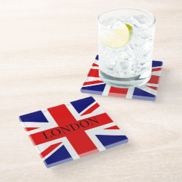 Posavasos De Vidrio Union Jack la bandera británica Londres