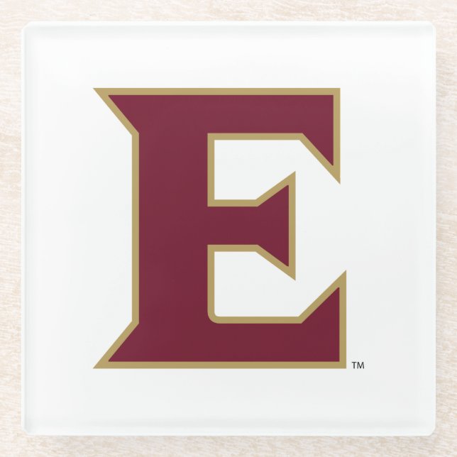 Posavasos De Vidrio Universidad Elon E (Anverso)