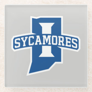 Posavasos De Vidrio Universidad Estatal de Indiana Sycamores