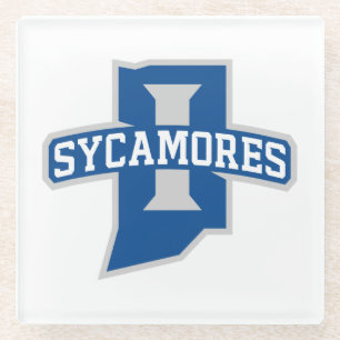 Posavasos De Vidrio Universidad Estatal de Indiana Sycamores